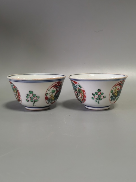 古玩陶瓷民國五彩杯真品鑒賞圖