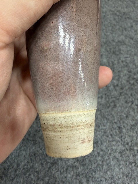 古玩陶瓷豇豆紅釉柳葉瓶真品鑒賞圖