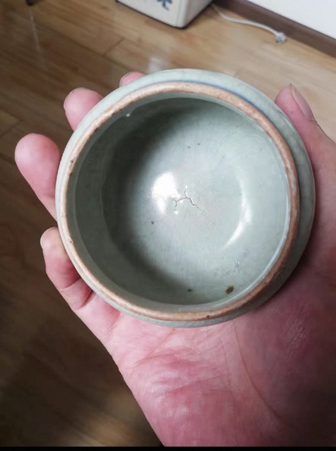 古玩陶瓷青花飄帶紋蓋罐（江山萬代）真品鑒賞圖