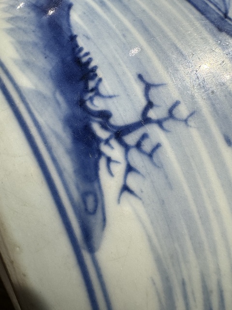 古玩陶瓷青花山水紋罐真品鑒賞圖