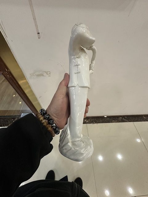 古玩陶瓷白釉瓷塑真品鑒賞圖