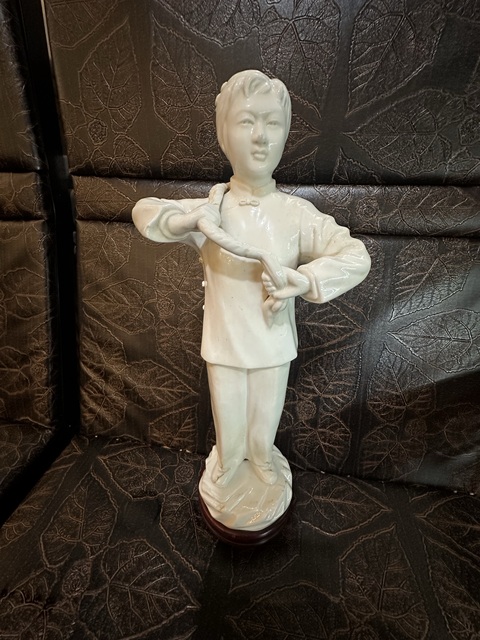 古玩陶瓷白釉瓷塑真品鑒賞圖