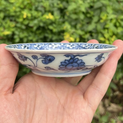古玩陶瓷富貴佳器款青花麒麟盤真品鑒賞圖