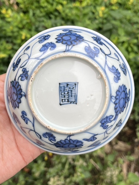 古玩陶瓷富貴佳器款青花麒麟盤真品鑒賞圖