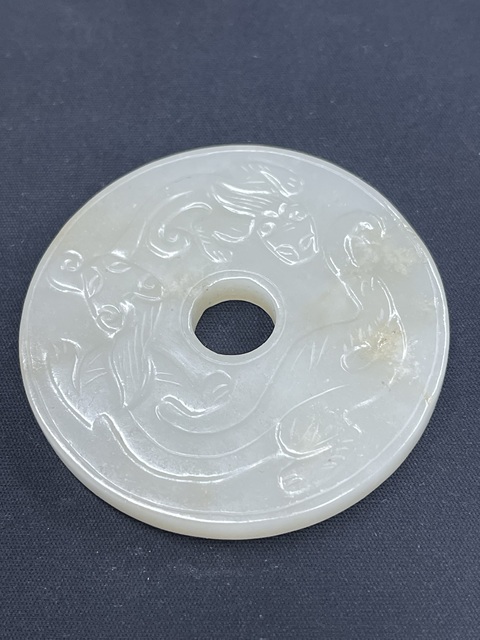 古玩玉器和田玉雕“螭龍紋璧”真品鑒賞圖