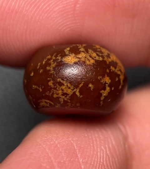 古玩玉器瑪瑙珠真品鑒賞圖