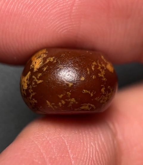 古玩玉器瑪瑙珠真品鑒賞圖