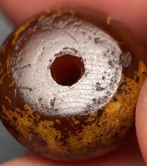 古玩玉器瑪瑙珠真品鑒賞圖