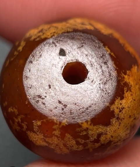 古玩玉器瑪瑙珠真品鑒賞圖