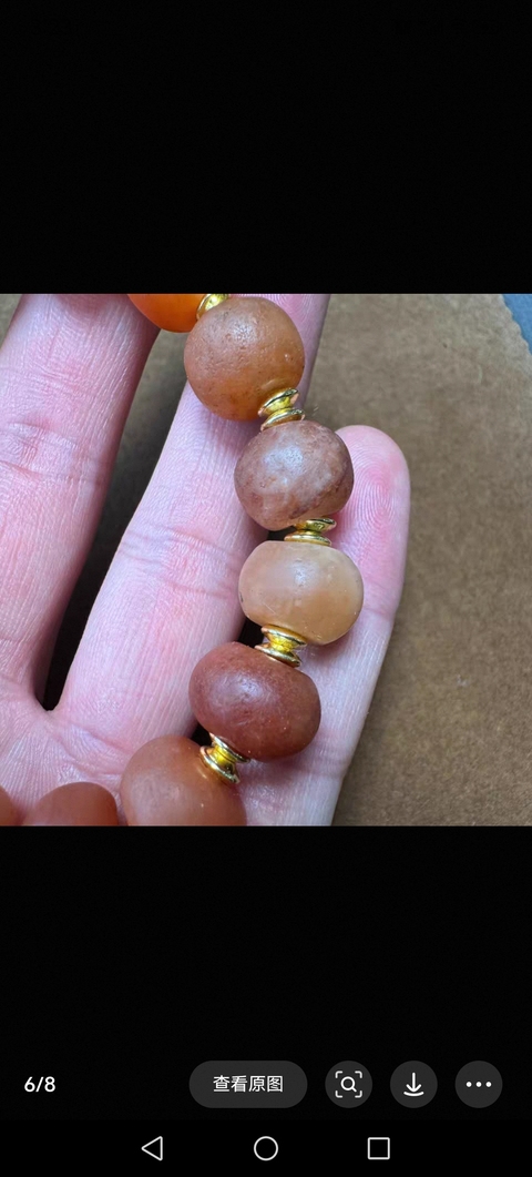 古玩玉器瑪瑙珠串真品鑒賞圖