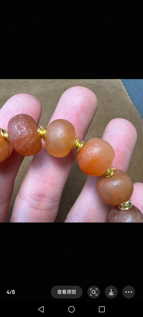 古玩玉器瑪瑙珠串真品鑒賞圖