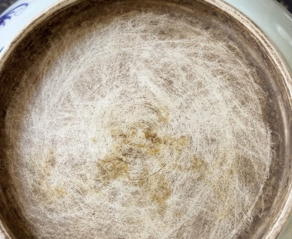 古玩陶瓷青花過墻龍紋盤，疑似復窯真品鑒賞圖