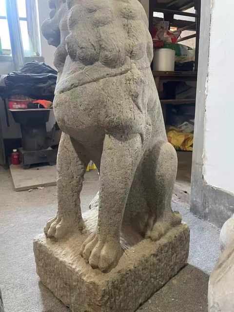 古玩雜項石獅真品鑒賞圖