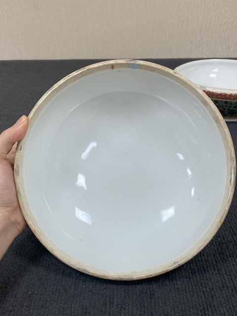 古玩陶瓷清晚期 五彩人物紋捧盒真品鑒賞圖