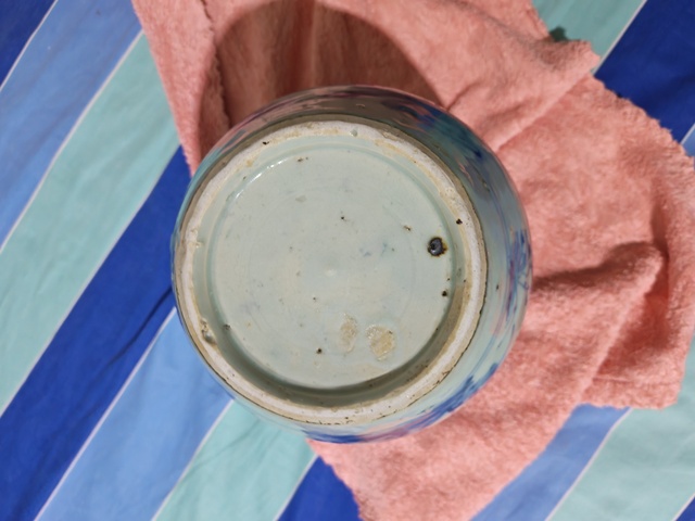 古玩陶瓷青花花卉紋罐真品鑒賞圖