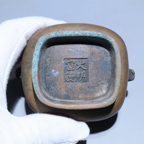 古玩銅器銅香爐真品鑒賞圖