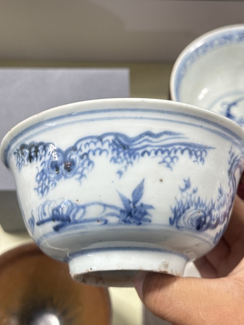 古玩陶瓷人物紋青花碗真品鑒賞圖