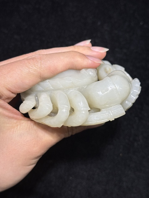 古玩玉器玉螃蟹真品鑒賞圖