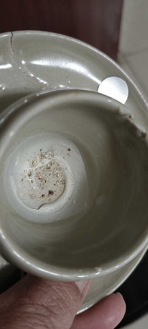 古玩陶瓷龍泉青瓷盞托真品鑒賞圖