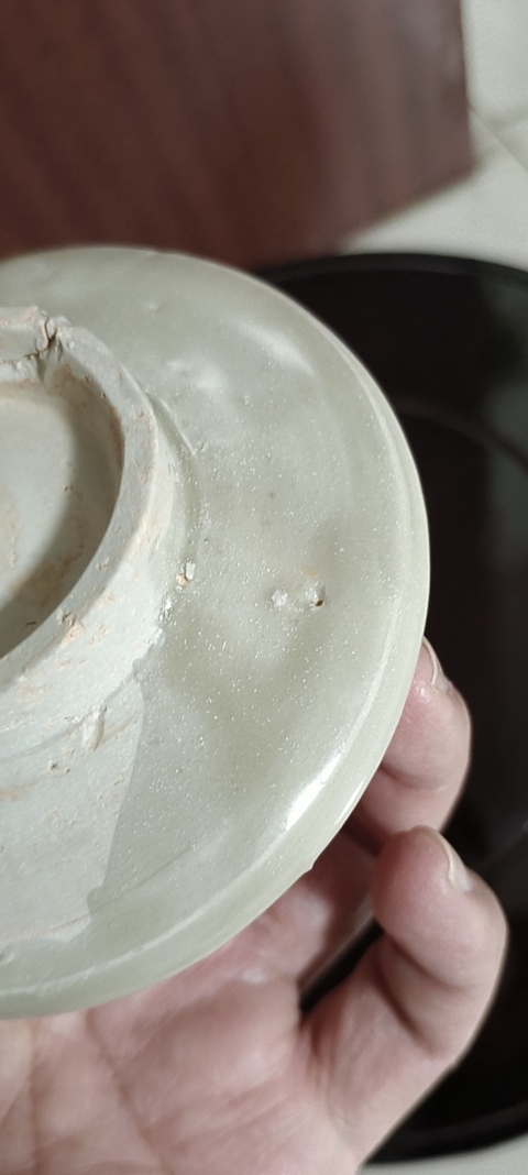 古玩陶瓷龍泉青瓷盞托真品鑒賞圖