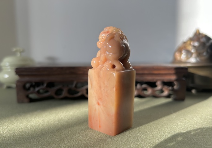 古玩雜項巴林石印章真品鑒賞圖