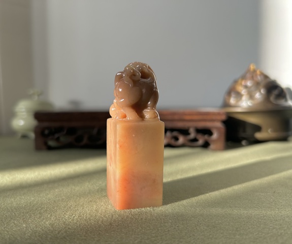 古玩雜項巴林石印章真品鑒賞圖