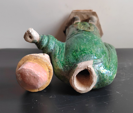 古玩陶瓷明代·三彩人物立俑真品鑒賞圖