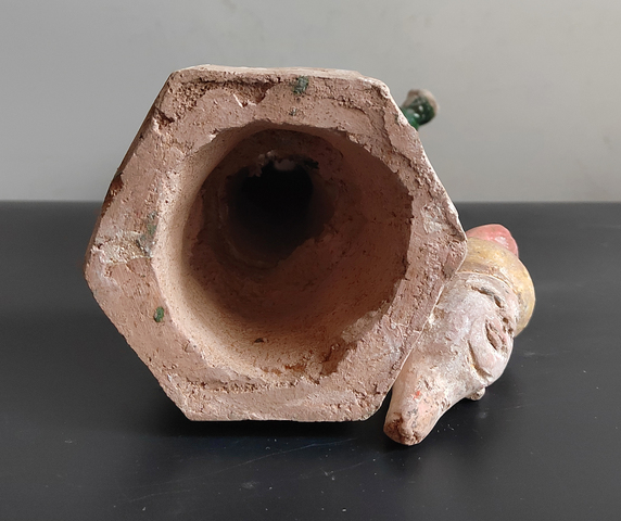 古玩陶瓷明代·三彩人物立俑真品鑒賞圖