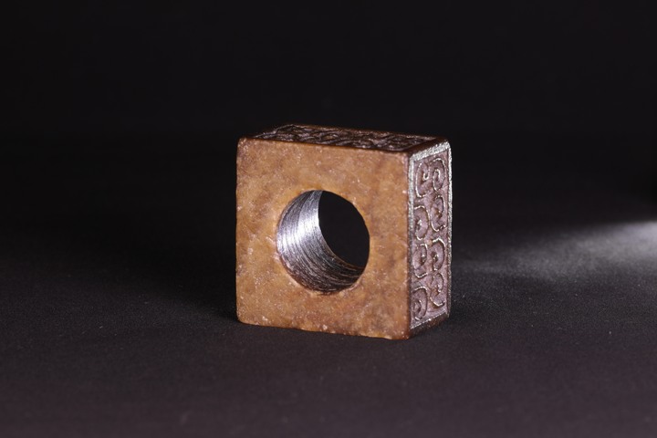 古玩玉器滑石琮型件真品鑒賞圖