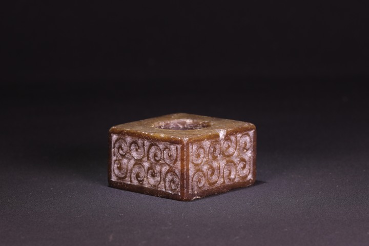 古玩玉器滑石琮型件真品鑒賞圖