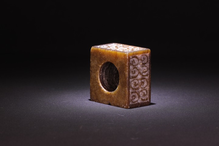 古玩玉器滑石琮型件真品鑒賞圖