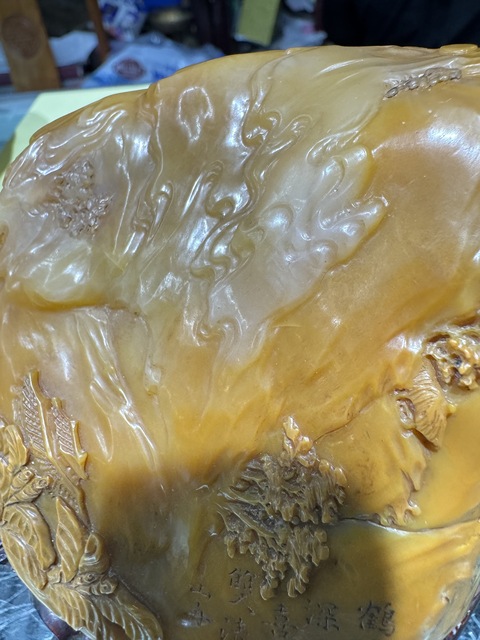 古玩雜項老撾田黃石擺件真品鑒賞圖