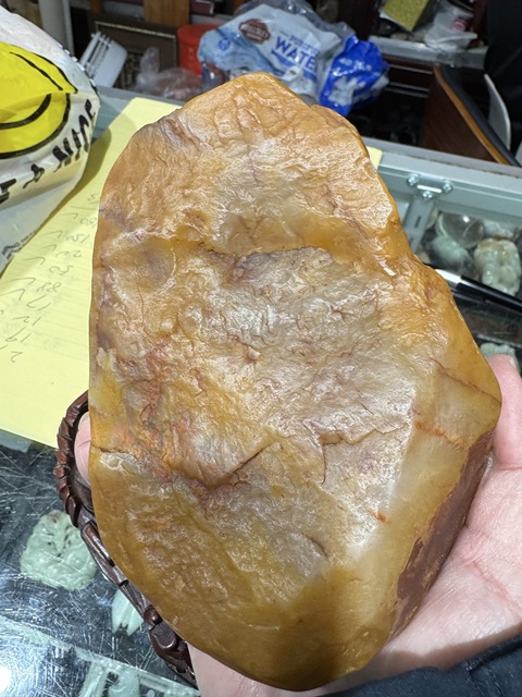 古玩雜項老撾田黃石擺件真品鑒賞圖