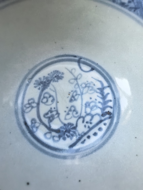 古玩陶瓷松竹梅青花碗真品鑒賞圖