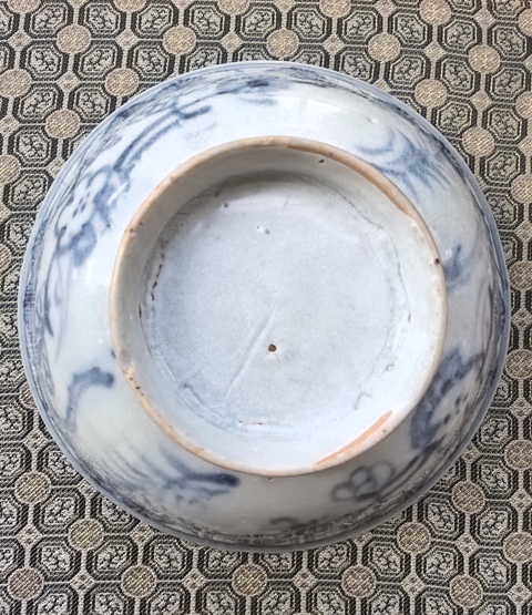 古玩陶瓷松竹梅青花碗真品鑒賞圖