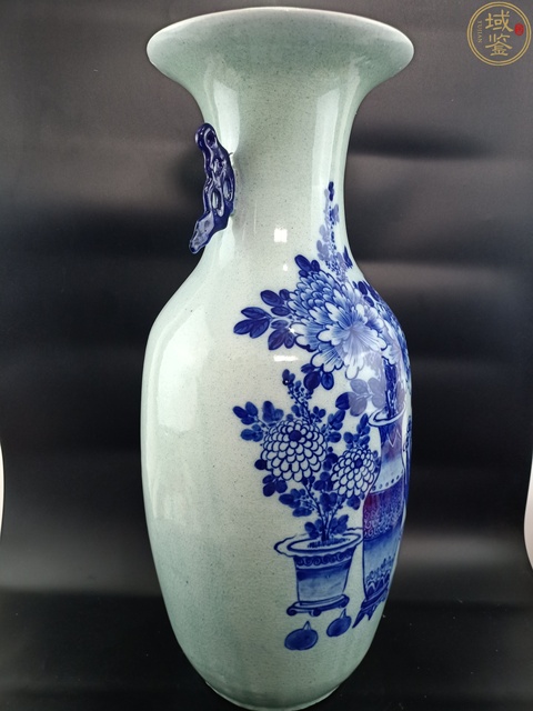 古玩陶瓷【傳世精品】清晚期 青花博古紋雙耳大瓶【傳世佳品】【頂級釉水】【天花板級畫工】拍賣，當前價格0元