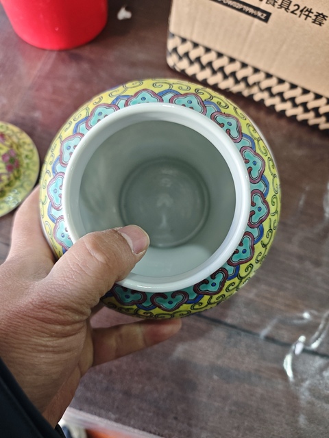 古玩陶瓷粉彩將軍罐真品鑒賞圖