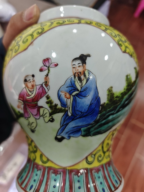 古玩陶瓷粉彩將軍罐真品鑒賞圖