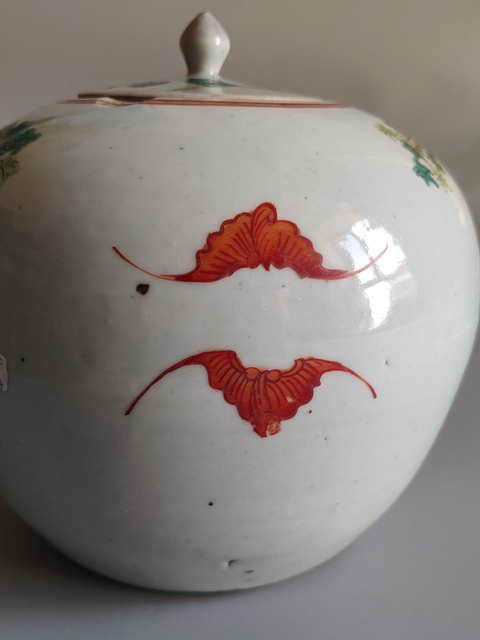 古玩陶瓷粉彩西瓜罐真品鑒賞圖