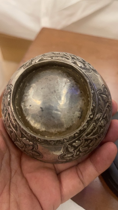 古玩雜項清代銀碗真品鑒賞圖