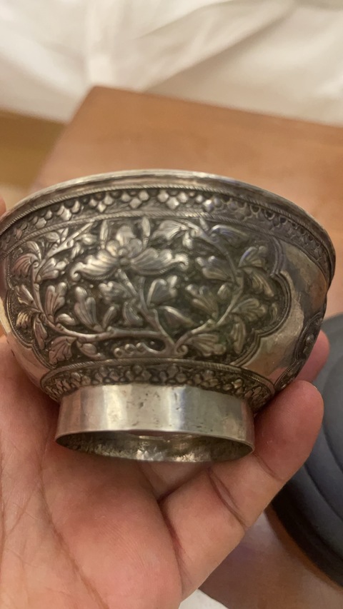 古玩雜項清代銀碗真品鑒賞圖