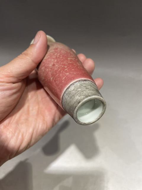 古玩陶瓷豇豆紅柳葉瓶真品鑒賞圖