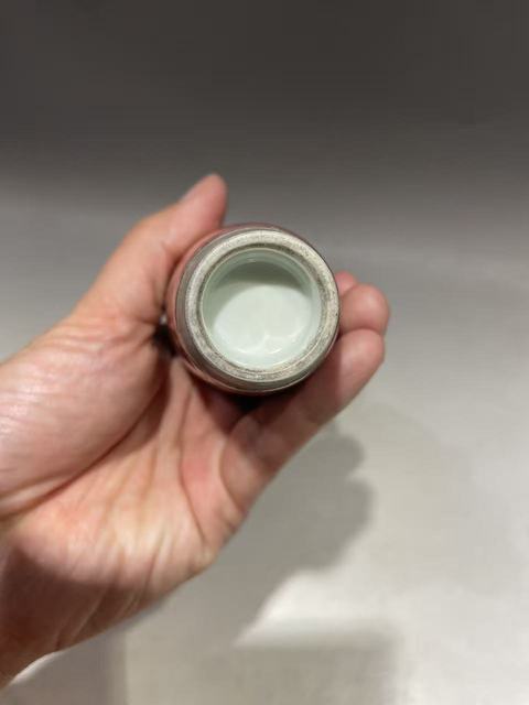 古玩陶瓷豇豆紅柳葉瓶真品鑒賞圖