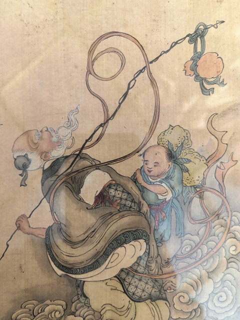 古玩字畫蟠桃勝會圖真品鑒賞圖