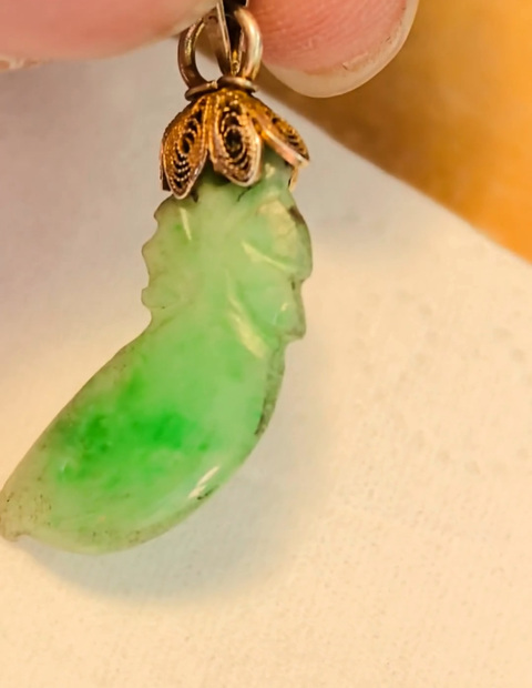 古玩玉器清晚期翡翠掛件真品鑒賞圖