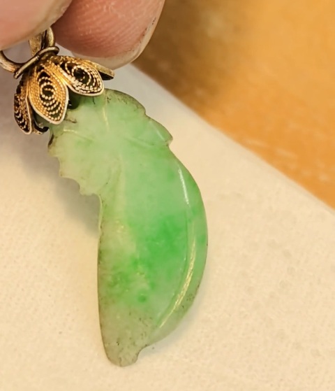 古玩玉器清晚期翡翠掛件真品鑒賞圖