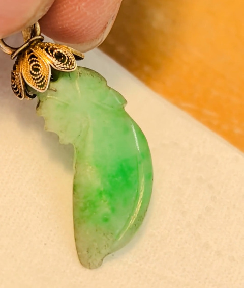 古玩玉器清晚期翡翠掛件真品鑒賞圖