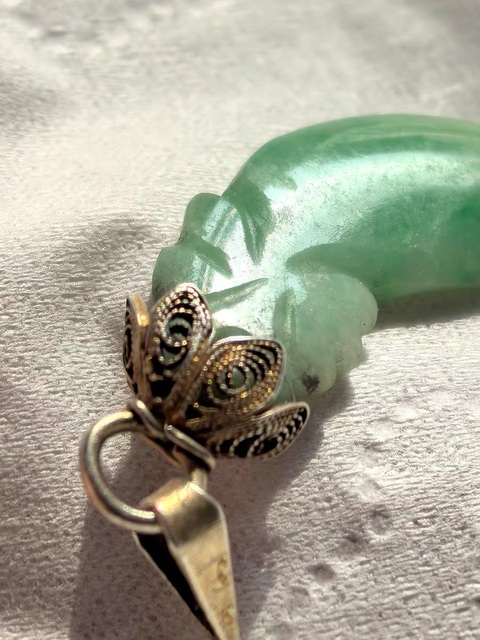 古玩玉器清晚期翡翠掛件真品鑒賞圖