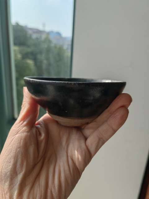 古玩陶瓷吉州窯月影梅茶盞真品鑒賞圖