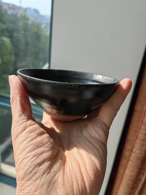 古玩陶瓷吉州窯月影梅茶盞真品鑒賞圖